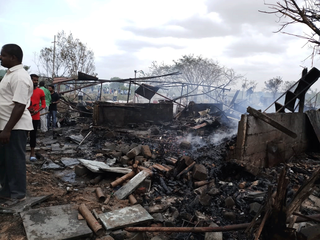 fire accident firecracker godown warangal telangana 10 people died 